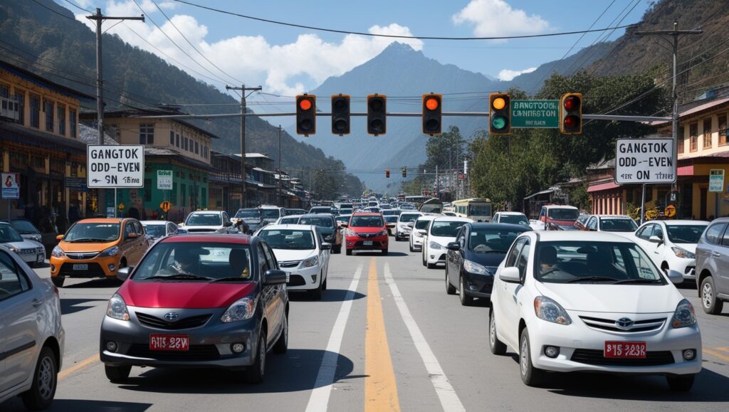 गंगटोक में ऑड-ईवन योजना लागू