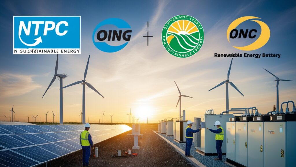 एनटीपीसी लिमिटेड और तेल और प्राकृतिक गैस निगम ने अक्षय और नइ ऊर्जा क्षेत्र में अपने हितों को बढ़ावा देने के लिए संयुक्त उद्यम कंपनी बनाई हैं।