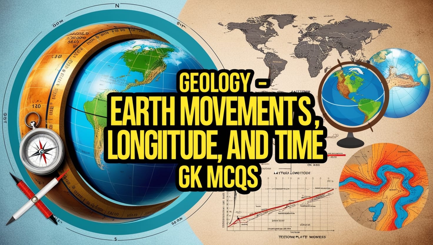 Geology - Earth Movements, Latitude, Longitude and Time GK MCQs