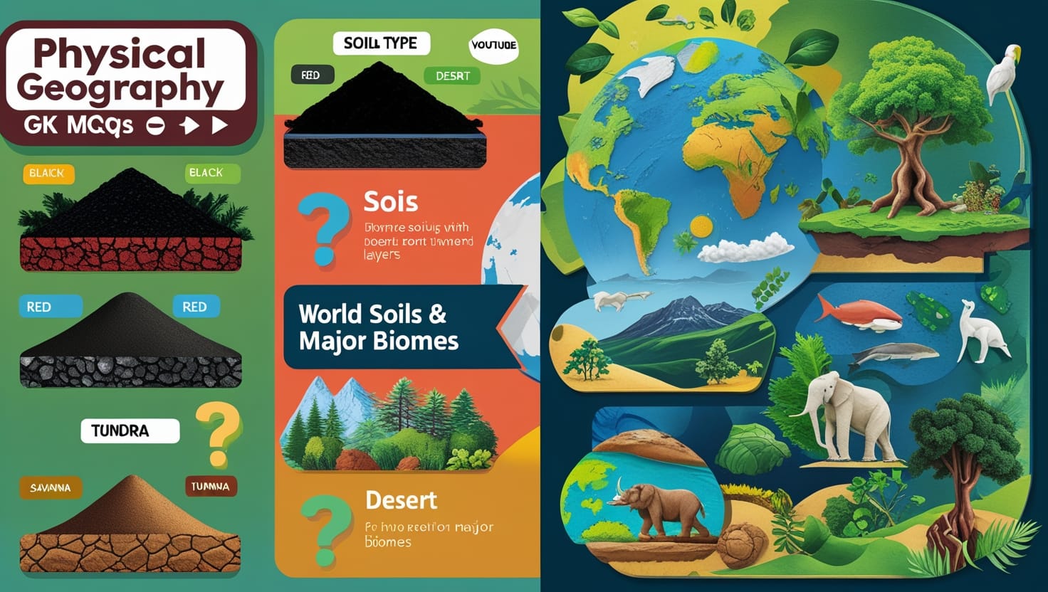 Physical Geography - World Soils, Major Biomes GK MCQs With Answer & Explanation in English