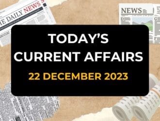 Today’s Current Affairs MCQs GK Quiz 22nd December 2023