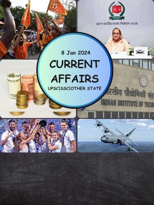 12 Important Current Affairs For 8th January 2024