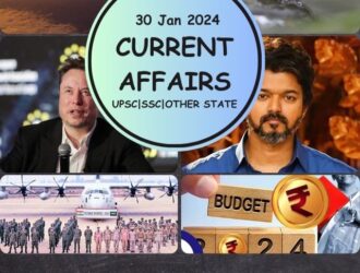 Current Affairs For 30 January 2024