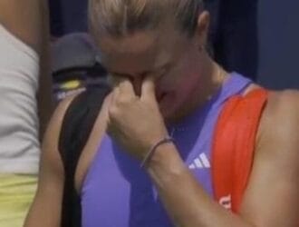 Maria Sakkari Retires from US Open First Round Due to Shoulder Injury, Wang Advances (7)