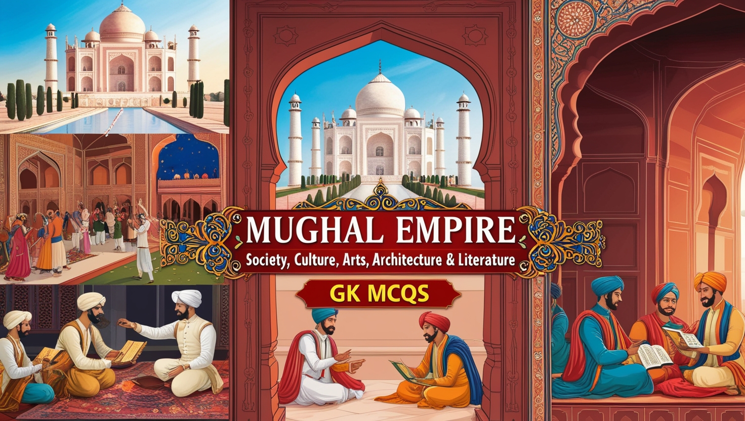 Mughal Empire Society, Culture, Arts, Architecture & Literature GK MCQs