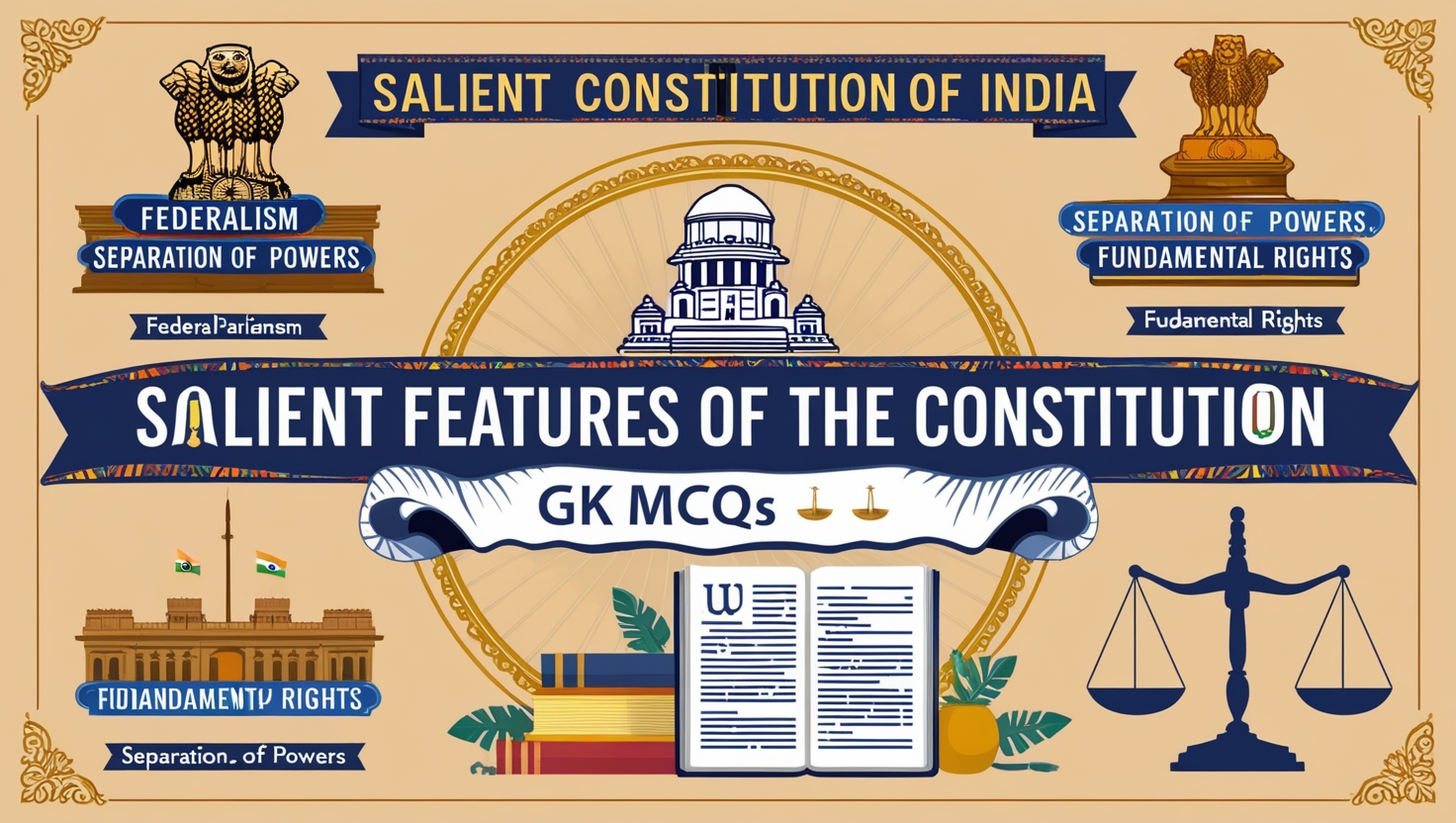 Salient Features of the Constitution GK MCQs