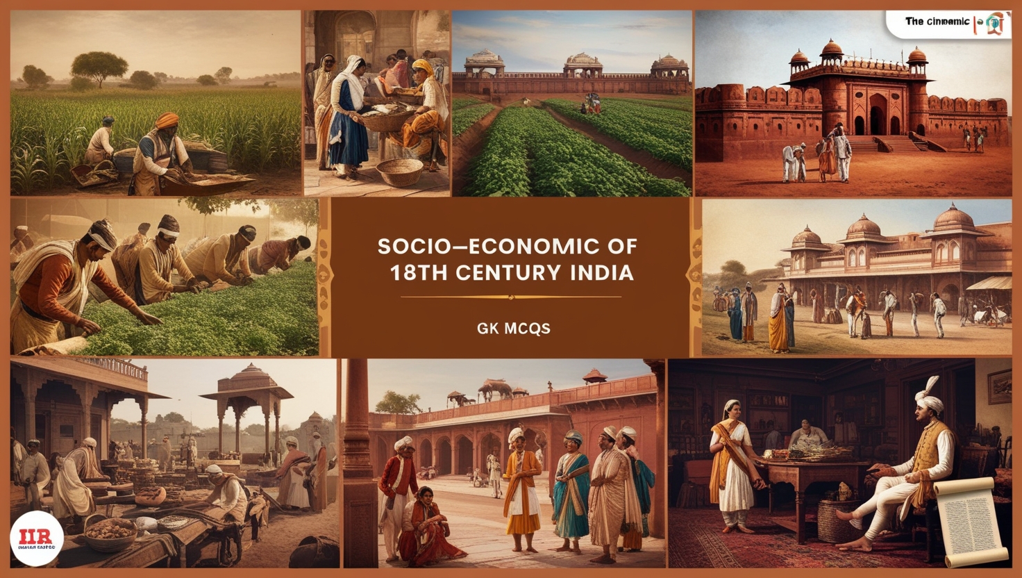 Socio-economic Condition in 18th century India GK MCQ