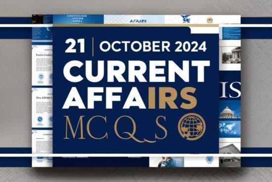 21 October 2024 Current Affairs MCQS