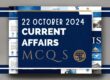 22 October 2024 Current Affairs MCQS