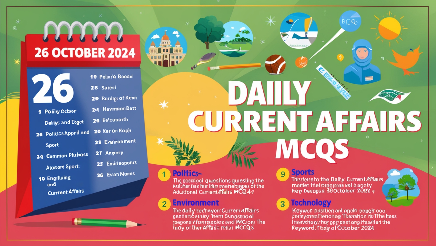 26 October 2024 Current Affairs MCQS