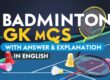 Badminton GK MCQs