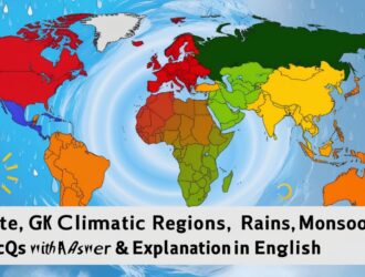 Climate, Climatic Regions, Rains, Monsoon, Winds GK MCQs