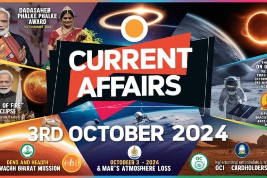 Current Affairs  3rd October 2024