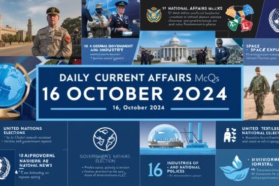 Daily Current Affairs MCQs 16 October 2024