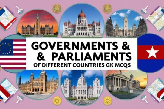 Governments & Parliaments of Different Countries GK MCQs