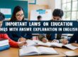 Important Laws on Education GK MCQs