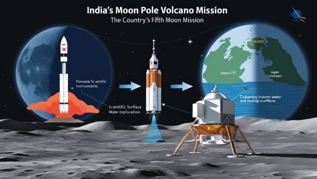 India’s Moon Pole Volcano Mission