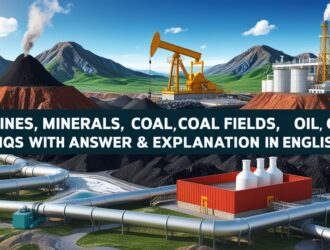 Mines, Minerals, Coal, Coal Fields, Oil & Natural Gas GK MCQs