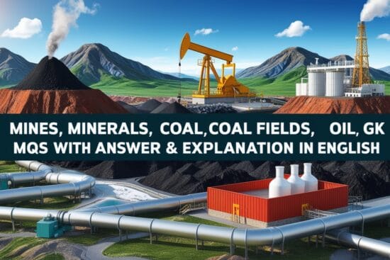 Mines, Minerals, Coal, Coal Fields, Oil & Natural Gas GK MCQs