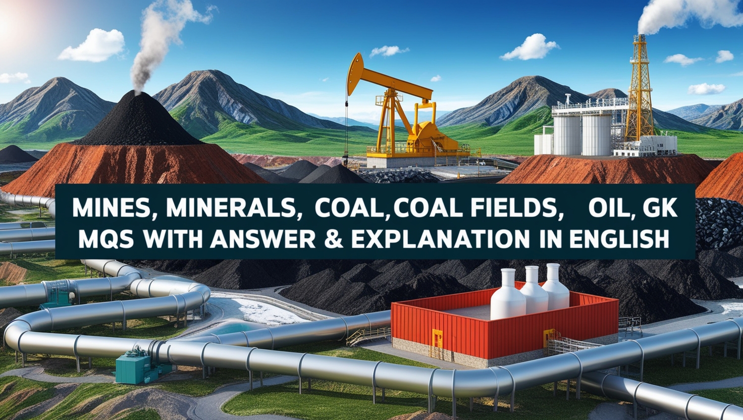 Mines, Minerals, Coal, Coal Fields, Oil & Natural Gas GK MCQs