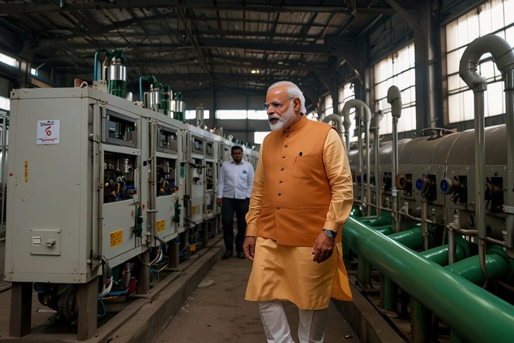 PM Modi Inaugurates Cowshed with Bio CNG Plant in MP