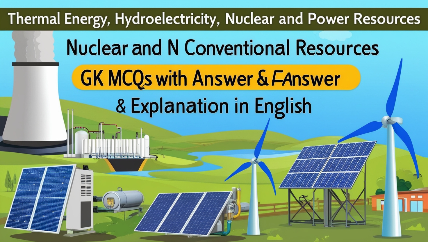 Thermal Energy, Hydroelectricity, Nuclear and Non Conventional Power Resources GK MCQs