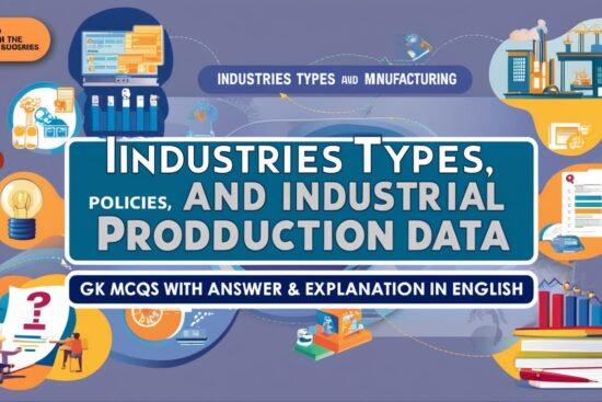 Industries Types, Policies and Industrial Production Data GK MCQs