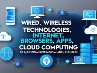 Wired, Wireless Technologies, Internet, Browsers, Apps, Cloud Computing GK MCQs