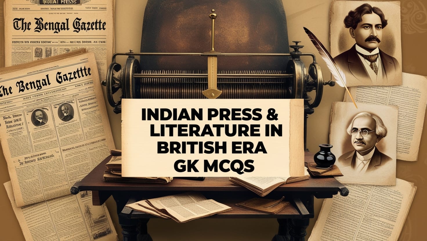 Indian Press & Literature in British Era GK MCQs