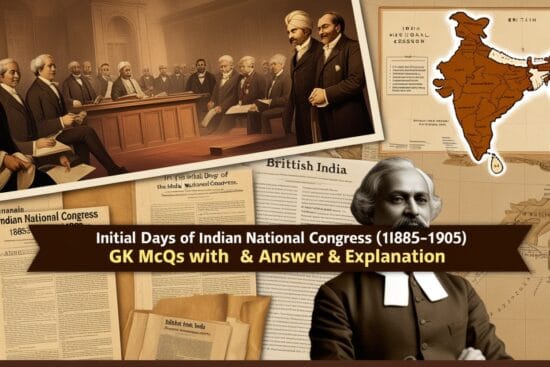 Initial Days of Indian National Congress (1885-1905) GK MCQs