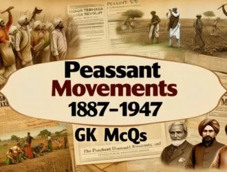 Peasant Movements 1857-1947 GK MCQs